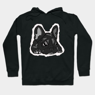 black lazy bulldog lying down Hoodie